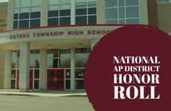 Image of high school with the words National AP District Honor Roll