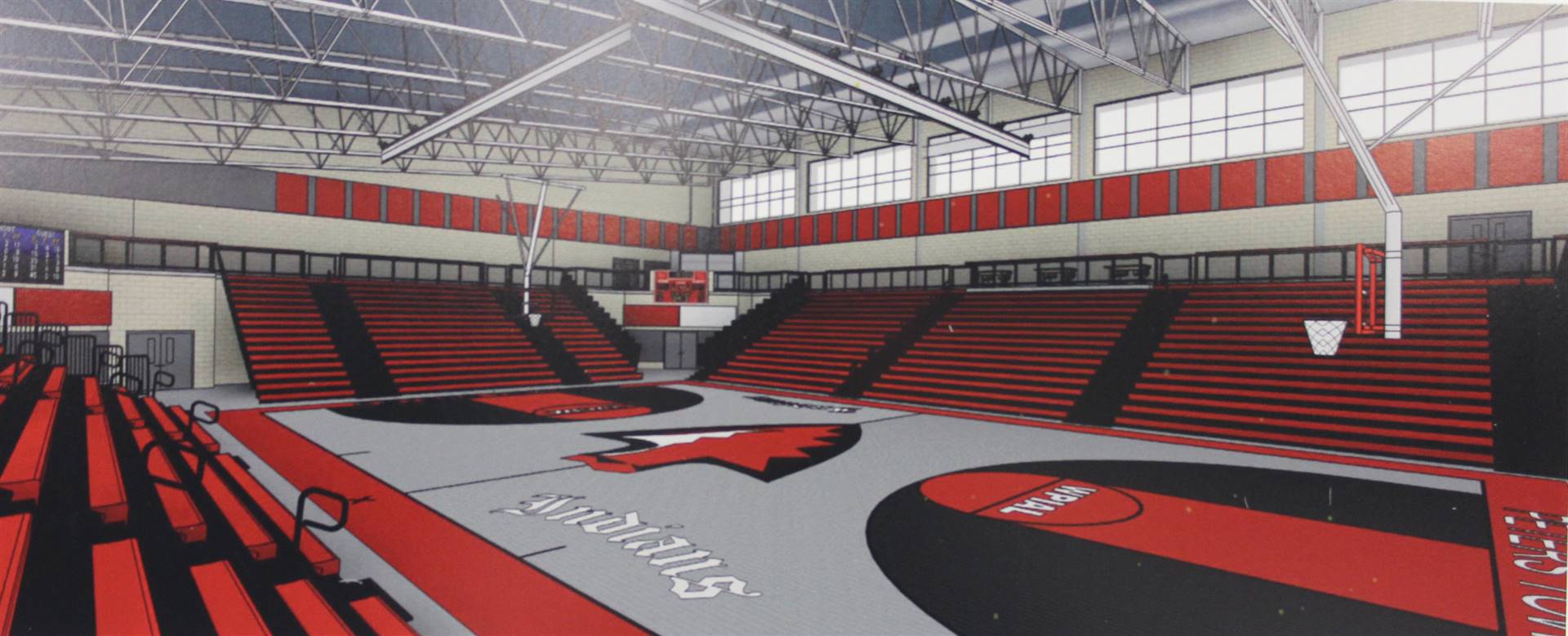 Rendering of the gymnasium.