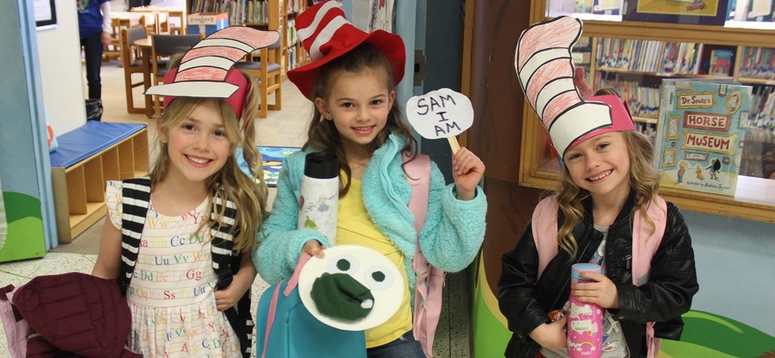 Students in Dr. Seuss Hats