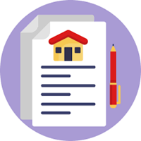Paperwork with House on it